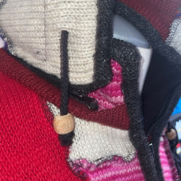 ❤️BOHO Hippy Wool Patchwork Jacket, Shop O holic Fashion. With detachable hood. - Picture 12 of 12